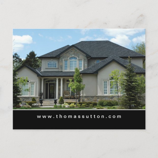Real Estate Postcards Beige Stucco House (Front)