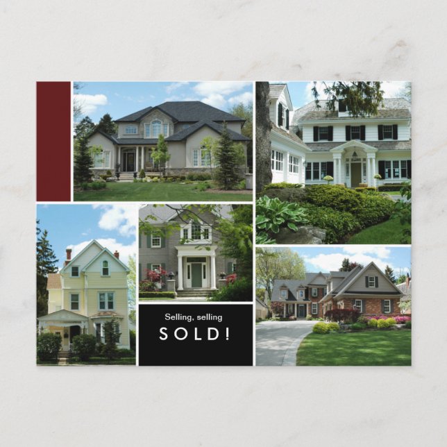 Real Estate Postcards Many Homes / Houses (Front)