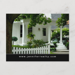 Real Estate Postcards White Green House