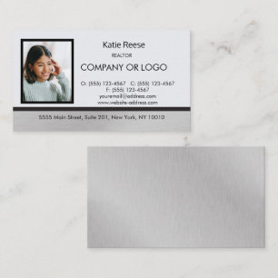 Real Estate Professional Add Photo and Logo  Busin Business Card