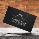 Real Estate Professional Black Business Card<br><div class="desc">Real Estate Agent Professional Black Business Card.</div>