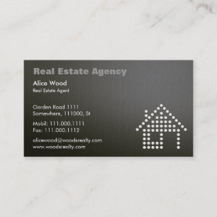 Real Estate   Professional Dark Business Card