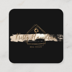 real estate professional house realtor add photo b square business card