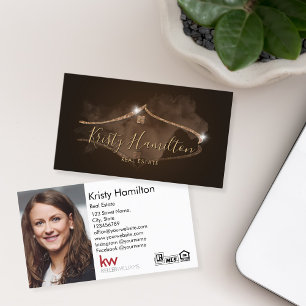 real estate professional house realtor add photo   business card