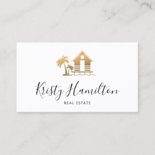 real estate professional house realtor beach house business card