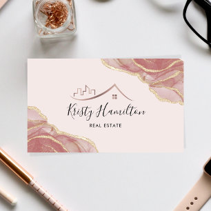 real estate professional house realtor gold busine business card