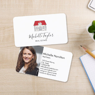 real estate professional house realtor gold photo  business card