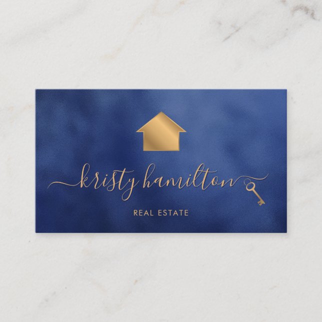 real estate professional house realtor key busines business card (Front)