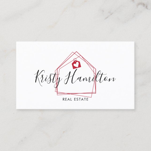 real estate professional house realtor simple business card (Front)