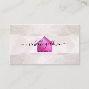 Real Estate Professional Modern Script House Busin Business Card
