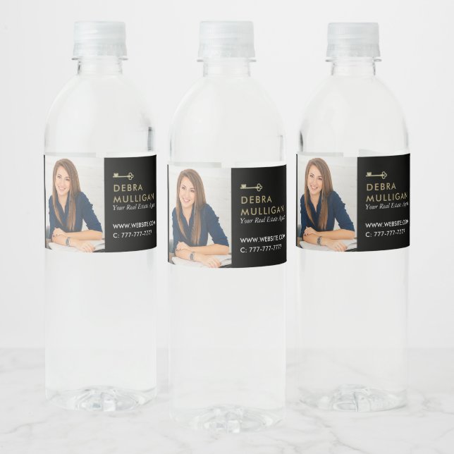 Real Estate Promotional Water Bottle Label (Bottles)