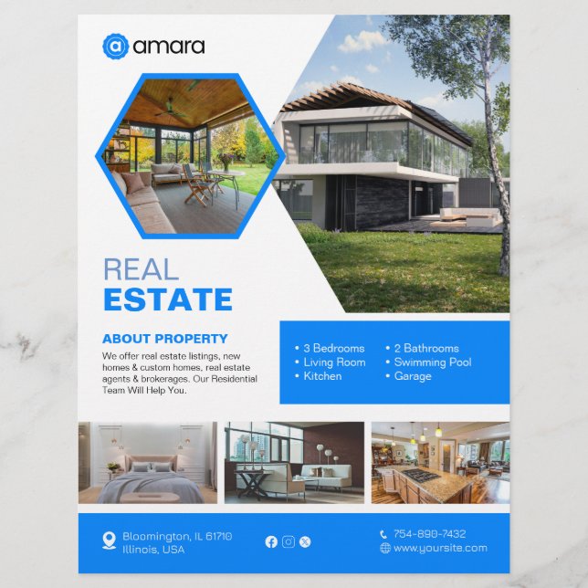 Real Estate Properties Custom Flyer (Front)