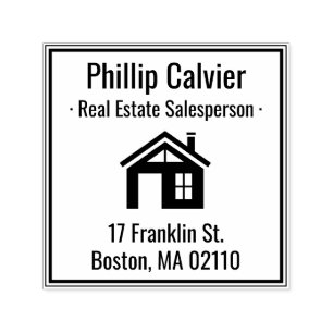 Real Estate Properties   return address Self-inkin Self-inking Stamp