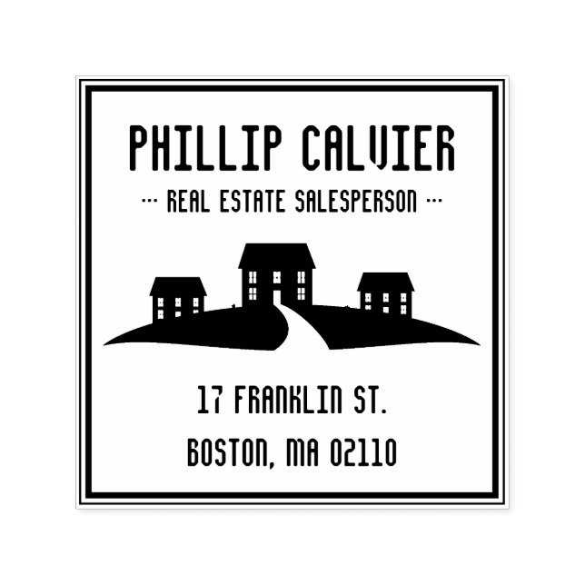 Real Estate Properties | return address Self-inking Stamp (Design)