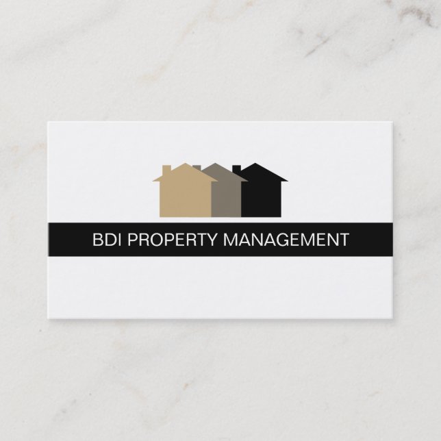 Real Estate Property Management Business Card (Front)