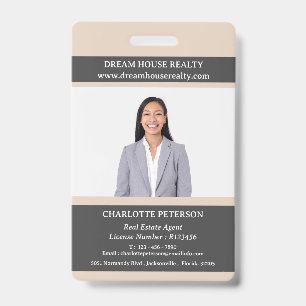 Real Estate Realtor Name Badge