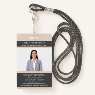 Real Estate Realtor Name Badge