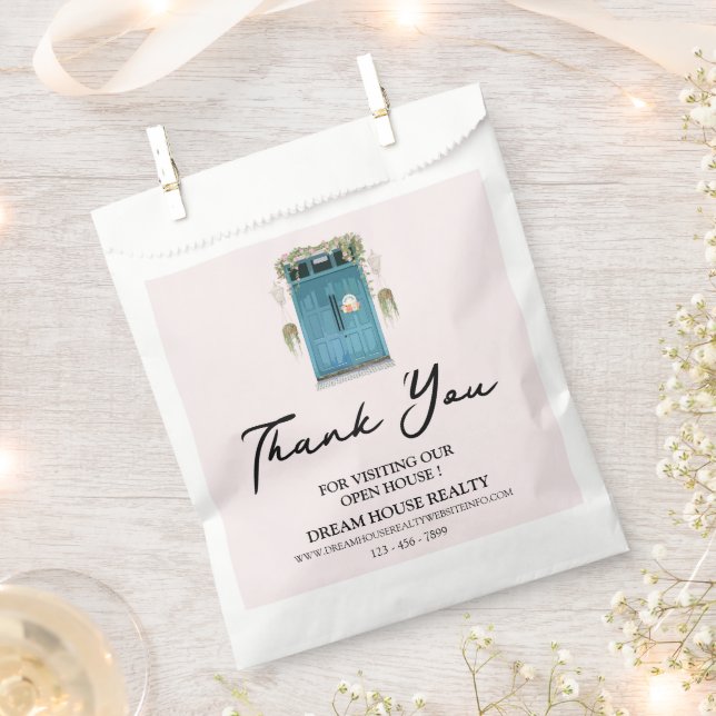 Real Estate Realtor Open House Goodie Favour Bag (Clipped)