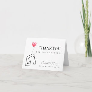 Real Estate Realtor Referral  Thank You Card