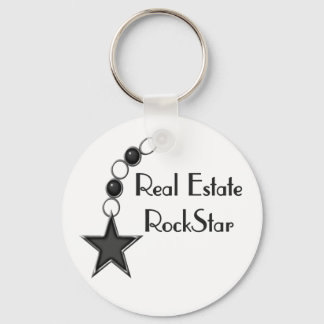 Real Estate Rock Star Keychain