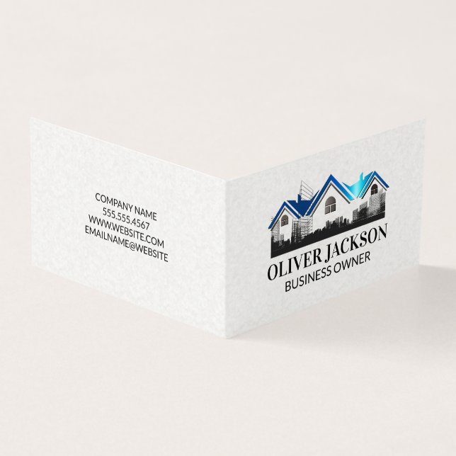 Real Estate Roof logo | Building Schematics (Outside)