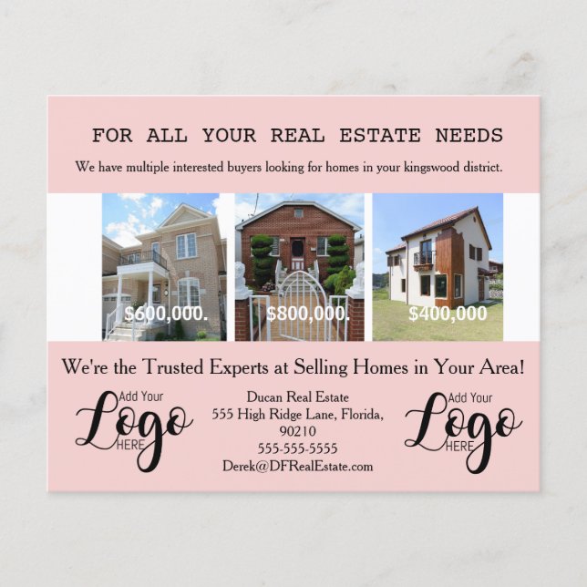 Real Estate School District Targeting Postcards Flyer (Front)