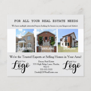 Real Estate School District Targeting Postcards Flyer
