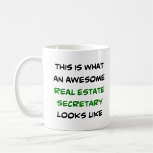 real estate secretary, awesome coffee mug