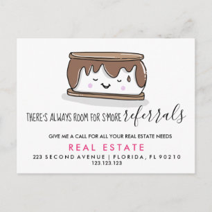real estate S'MORE referrals Announcement Postcard