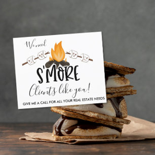 real estate SMORE referrals Announcement Postcard Flyer