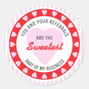 Real Estate Sweetest Valentines Day Thank You Classic Round Sticker