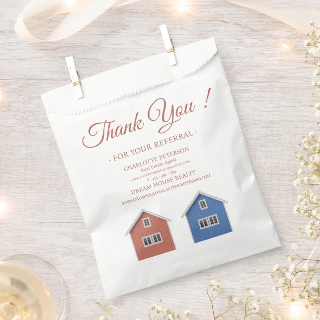 Real Estate Thank You For Your Referral  Favour Bag (Clipped)