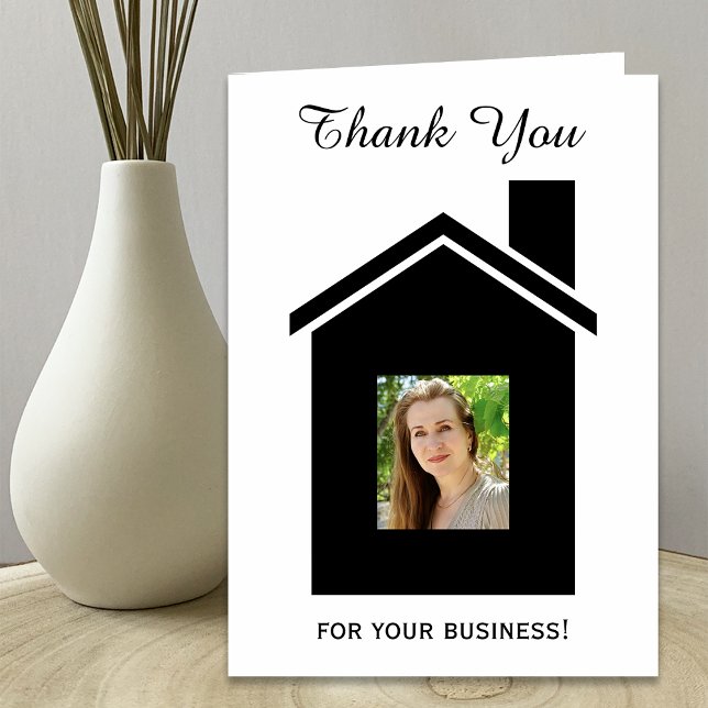 Real Estate Thank You Note Card with Photo  (Creator Uploaded)