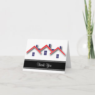 Real Estate Thank You - Red and Black Card