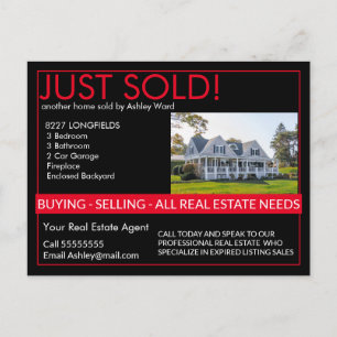 Real estate Trouble selling your home? just sold Postcard