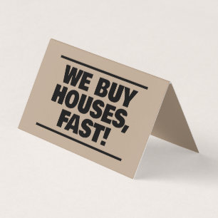 Real Estate We Buy Houses QR Folded Business Card