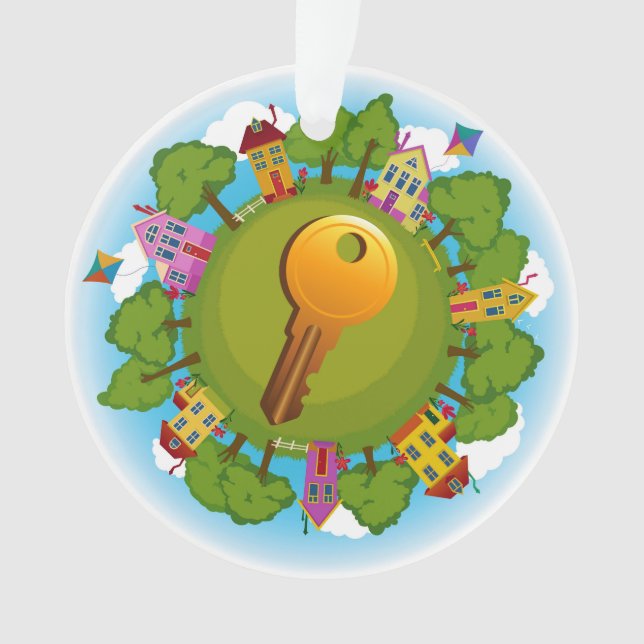 Real Estate "Welcome Home" New Home Ornament (Front)