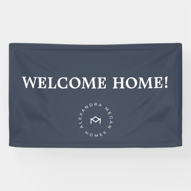 Real Estate Welcome Home Sign Upload Your Logo (Horizontal)