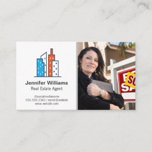 Real Estate Woman   Properties Business Card