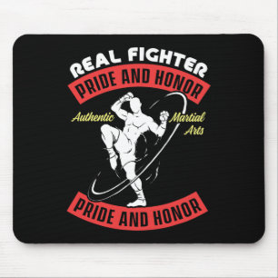 Real Fighter Muay Thai Mma Fight Authentic Martial Mouse Pad