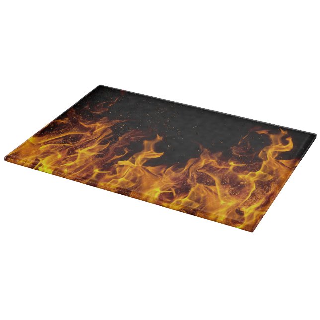 Real fire flame designer cutting board (Corner)