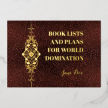 Real Foil Book Lover Funny Reader Gift