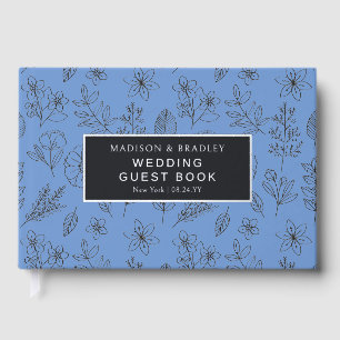 Real Foil Botanical Floral Wedding Guest Book