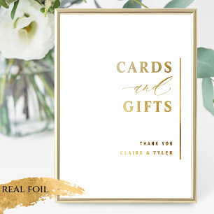 Real Foil Cards and Gifts Minimalist Wedding Sign