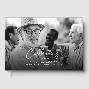 *REAL FOIL* Celebration Of Life Elegant 2-Photo Guest Book