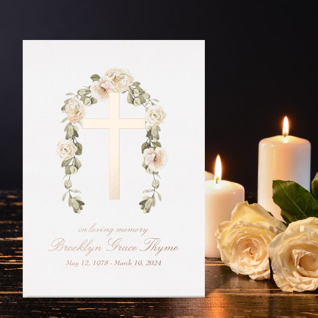 Real Foil Cross Memorial Program (Creator Uploaded)