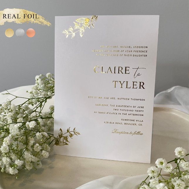 Real Foil Formal and Romantic Typography Wedding (Creator Uploaded)