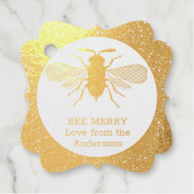 Real Foil Honey BEE Merry Christmas Gifts Favours
