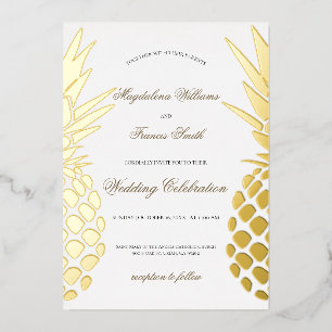 real foil pineapples wedding