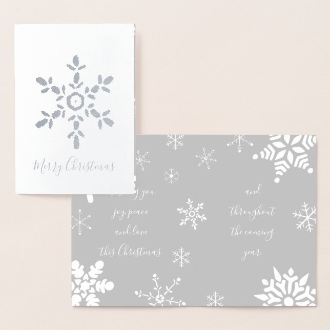 Real Foil Silver Snowflake Foil Card (Display)